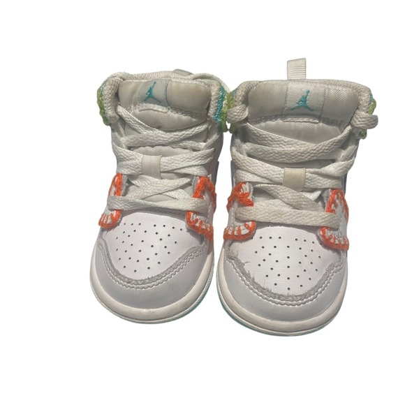 Nike Air Jordan 1 Mid SE White TD Shoes (NO INSOLE) DM6220-100 Size 4C‎ - Picture 7 of 9